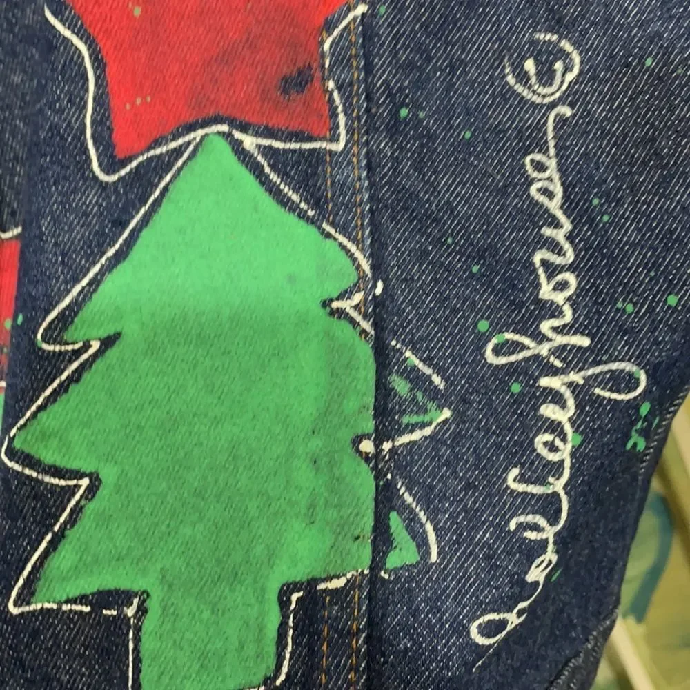 HOLLEYHOUSE Christmas Jean  Jacket Sz L - Picture 11 of 12